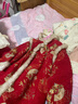 罗蒙女童红色旗袍加绒新年拜年服连衣裙新中式儿童过年演出服 红色140 实拍图