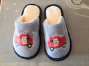 机器猪儿童棉拖鞋男童小汽车秋冬季防滑居家用室内中大童小男孩宝宝拖鞋 灰色 30 -31码 内长19cm 实拍图