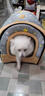 阿莫尔宠物猫窝秋冬季保暖房子型小型犬猫泰迪博美可拆洗小狗窝宠物狗屋 星星浅灰色(带手提窝款) M-建议10斤内 实拍图