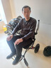 灿世轮椅可折叠老人专用出行超轻便旅行手动推车 残疾人便携式代步车 1|无拉杆飞机款+8寸实心轮+透气坐垫+减震 实拍图