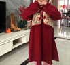ASK JUNIOR【新年装】儿童女童连衣裙冬季国风新中式旗袍公主裙假两件礼服裙 实拍图