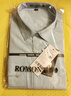 罗蒙（ROMON）翻领长袖衬衫男商务职业正装中青年纯色工装休闲蓝色衬衣男士上衣 蓝色【单件装】 42 实拍图