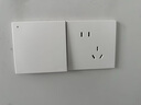 德力西（DELIXI）开关插座面板 86型 CD229 16A大功率 一开单控带三孔 哑光白大板 实拍图