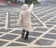 准者长款羽绒服男女情侣款冬季白鸭绒连帽保暖防风加厚运动外套男 奶杏色 S (165) 实拍图