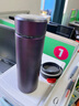 膳魔师（THERMOS）保温杯男士泡茶杯茶水分离不锈钢车载办公水杯可定制团购TCMK 咖啡色 470ml 实拍图