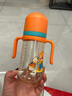 皇宠儿童水杯PPSU材质学饮杯宝宝学饮杯直饮喝水喝奶杯子婴儿奶瓶 【微V阀】橙 330ml PPSU 实拍图
