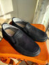 老北京男鞋舒适软底布鞋春秋透气单鞋一脚蹬中老年人轻便休闲鞋子 黑色 42 实拍图
