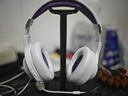 漫步者（EDIFIER）HECATE G2无线7.1版头戴式蓝牙耳机2.4G无线有线三模专业电脑游戏降噪电竞耳麦超长续航听声辨位 【7.1升级版】白紫色+耳机支架 实拍图