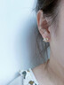 禾匠轻奢通体S925银锆石耳钉女士高级感生日礼物通勤养耳洞送女友老婆 通体S925银金色耳钉【配证书】 实拍图