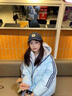 喜诗莱套装女冬季新款韩版宽松清新棉服外套抽绳牛仔裤时尚保暖两件套 蓝色面包服+加厚牛仔裤 S 建议80-95斤 实拍图