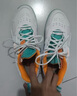李宁（LI-NING）羽毛球鞋男女同款减震耐磨训练鞋白/浅松绿AYTT001-2 白/绿 38 实拍图