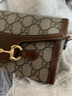 GUCCI古驰Gucci Horsebit 1955系列迷你手袋 米色和乌木色 均码 实拍图