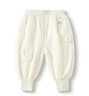 巴拉巴拉童装宝宝裤子儿童长裤婴儿2025冬装男童女童运动裤摇粒绒加厚时尚 奶白 90 实拍图