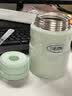 膳魔师（THERMOS）焖烧杯不锈钢保温户外露营便携学生带餐焖粥杯可定制TCLF 【热卖推荐】绿色 520ml 实拍图