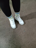 361°运动鞋女秋冬季高帮保暖加绒增高小白休闲板鞋子女682146606A-8 实拍图