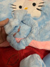 儿童睡衣女法兰绒宝宝小孩秋冬加厚珊瑚绒家居服套装 蓝色猫咪绒【有发带】 10码110-120厘米 晒单实拍图