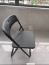 晨淘简易折叠塑料椅会议椅靠背椅家用凳子办公椅座椅便携宿舍电脑餐椅 黑色 实拍图