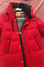 雪中飞【蓄热】童装儿童羽绒服男童女童纯色中大童拼接羽绒服红色140cm 实拍图