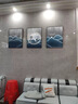 恋之屋 客厅装饰画沙发背景墙画现代简约三联画客厅画客厅挂画大气轻奢 A款 50*70/平面晶瓷/ 黑框 实拍图