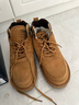 森馬（senma）潮流休闲百搭男靴系带加绒保暖雪地靴男711314714 咖喱黄 41码 实拍图