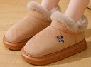 俞兆林（YUZHAOLIN）棉拖鞋女室内包跟厚底保暖毛绒棉鞋雪地靴 YO511 实拍图