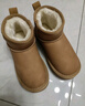 巴布豆童鞋冬季儿童运动鞋加绒抗寒女童雪地鞋中大童116545014桔棕29 实拍图