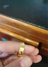 赛菲尔黄金戒指足金唯爱.ONE男女情侣固口金戒指对戒婚戒 男戒 22号约4.55克 实拍图