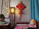络曼（LUOMAN）落地灯客厅沙发旁装饰置物立式灯现代中式卧室书房木艺遥控落地灯 胡桃木色-遥控开关-款式5# 实拍图