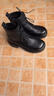 红蜻蜓7孔马丁靴女靴子女士厚底增高短筒朋克风皮靴女WTC340571B黑色36 实拍图