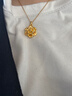 中国黄金（CHINA GOLD）黄金吊坠女款牡丹花金项链繁花送妈妈足金女友老婆情人母亲节礼物 精致版吊坠/轻奢礼盒丨约2.1g 实拍图
