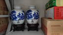 伊莲鱼缸花瓶高脚底座陶瓷木质制木托树脂瓷器奇石工艺品花盆架子摆件 直径22CM高12.5cm左右 实拍图