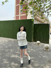 觅橘防晒衣落肩正肩帽檐款原纱型女MIEJUA防晒服薄外套 落肩白色 均码 F码170cm120斤以下 实拍图