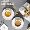 友来福咖啡杯套装 纯白欧式小奢华陶瓷咖啡杯简约陶瓷杯子4杯4碟4勺 实拍图