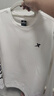 特步（XTEP） 卫衣男装套头t恤衫夏季休闲运动服饰男士保暖打底宽松大码跑步服 白色-spirit圆领-不加绒 L /175 -现货速发 实拍图