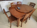 千禧盛世 实木餐桌椅子组合小户型餐厅家具 升级款(全实木) 80cm 1.38m一桌6椅+转盘 实拍图