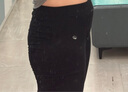 迪卡侬（DECATHLON）运动裤女裤春秋宽松大码棉质休闲裤修身直筒阔腿长裤GYPWL 经典款黑色(松紧腰头无抽绳) XL 实拍图