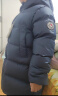 保姆鹅  儿童羽绒服宝宝中长款护脸加厚鸭绒外套防风保暖童装冬装 海军蓝 120 实拍图
