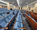 剧场电影剧院座椅礼堂联排桌椅带写字板报告厅会议室连体折叠排椅 影院座椅定金 实拍图