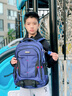 派格威新款初中生高中生书包男大容量中学轻便减负护脊双肩包小学生背包 大号尊贵蓝+送挂饰 实拍图