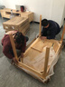 锦巢实木餐桌椅组合北欧日式小户型饭桌橡胶木长方形吃饭桌子YF-2310 原木色（默认发实木牛角椅）椅子样式请联系客服备注 一桌4椅(1.2米) 实拍图