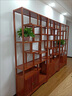 百裕达博古架实木中式多宝阁茶叶展示柜仿古客厅简约隔断置 2门1斗博古架1对 (菠萝格木)推荐 实拍图