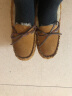 OZZEG澳洲豆豆鞋女冬季加绒保暖真皮棉鞋羊皮毛一体毛毛厚底防滑孕妇鞋 栗色 35 实拍图