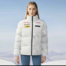 迪桑特（DESCENTE）SKI STYLE 男女同款 瑞士国家队合作 光热转能 蓄温 短款羽绒服 WT-狼王白 （雪山满印） S (165/88A) 实拍图