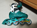 特步（XTEP）轮滑鞋儿童溜冰鞋男女童初学套装中小学滑轮滑冰旱冰鞋成人直排轮 罗马绿闪轮【头盔护具背包套装】 M （适合6-12岁）鞋码32-36 实拍图