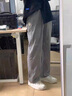 啄木鸟休闲裤男2025夏季薄款冰丝百搭阔腿裤男显瘦宽松男士休闲直筒裤男 深灰色 4XL -建议185-200 斤 实拍图