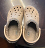 CROCS卡骆驰秋冬新品暖棉洞洞鞋男女秋冬款贝雅暖棉拖鞋|205969 白/浅灰-11H(建议买大一码) 40 (250mm) 实拍图