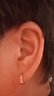 十六月缘 925银耳扣女款潮小耳圈女银耳钉日韩小众设计感小圆圈耳环送女友 车花耳扣 玫瑰金色 实拍图