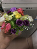 绿秀 仿真花套装假花摆件塑料花含花瓶花束仿真植物盆景餐桌装饰花 大盆跳兰菊/紫色 含塑料盆 实拍图