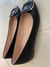 金利来（Goldlion）女鞋浅口一脚蹬尖头平底鞋通勤工作单鞋女-66111005301P-黑色-37 实拍图