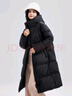 雪中飞新款女士长款连帽过膝羽绒服休闲加厚保暖时尚休闲 黑色|8056 XL 170/92A 实拍图
